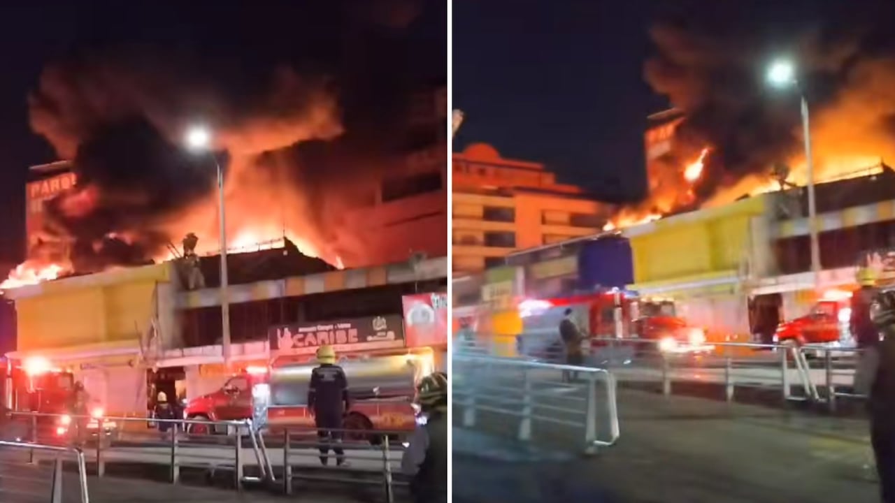 Fuerte incendio en la ciudad de Cali este 12 de abril.