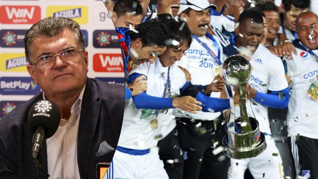 Carlos Mario Zuluaga, presidente de la Dimayor / Millonarios campeón de la Copa Colombia 2011.