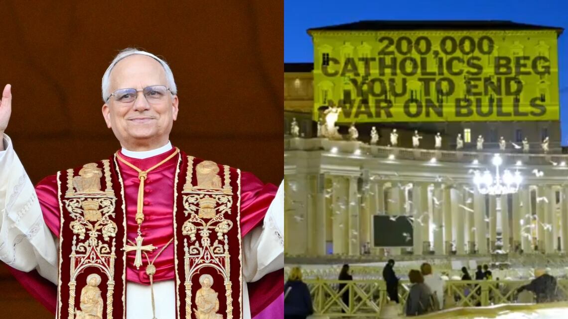 Papa León XIV y la protesta antitaurina en el Vaticano