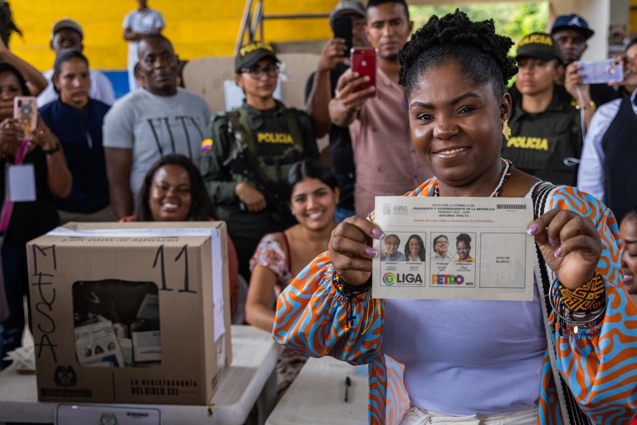 Votación Francia Marquez, vota en Suarez Cauca