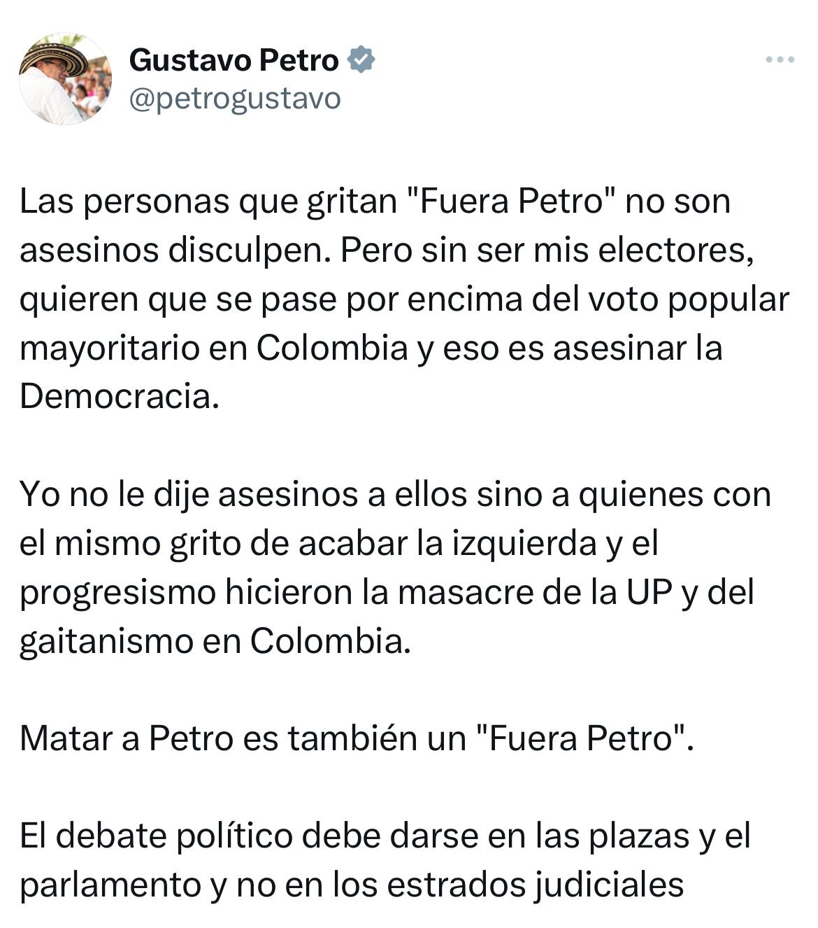Mensaje presidente Petro