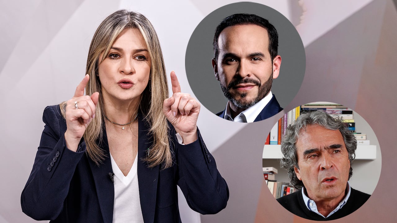 Vicky Dávila. Sergio Fajardo y Armando de la Espriella