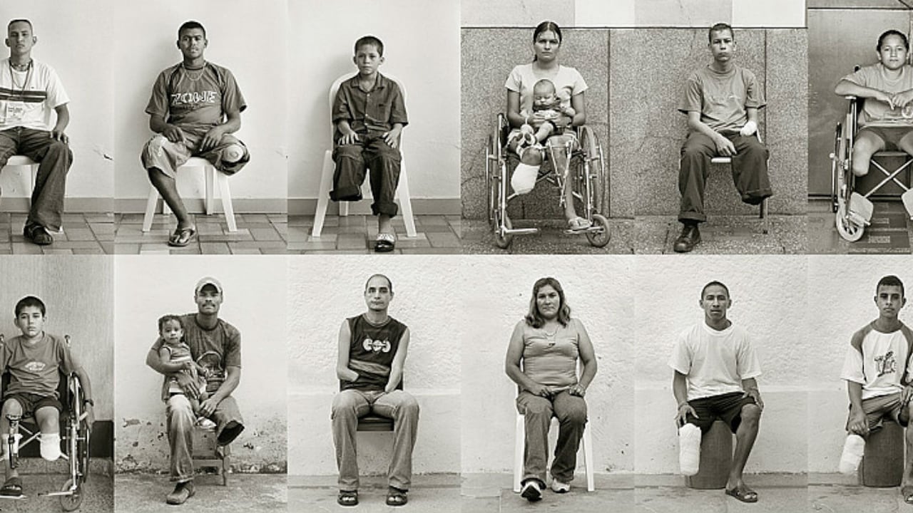 Fotografías tomadas por Gervasio Sánchez, un periodista español que ha cubierto la guerra en varios países, entre ellos Colombia.