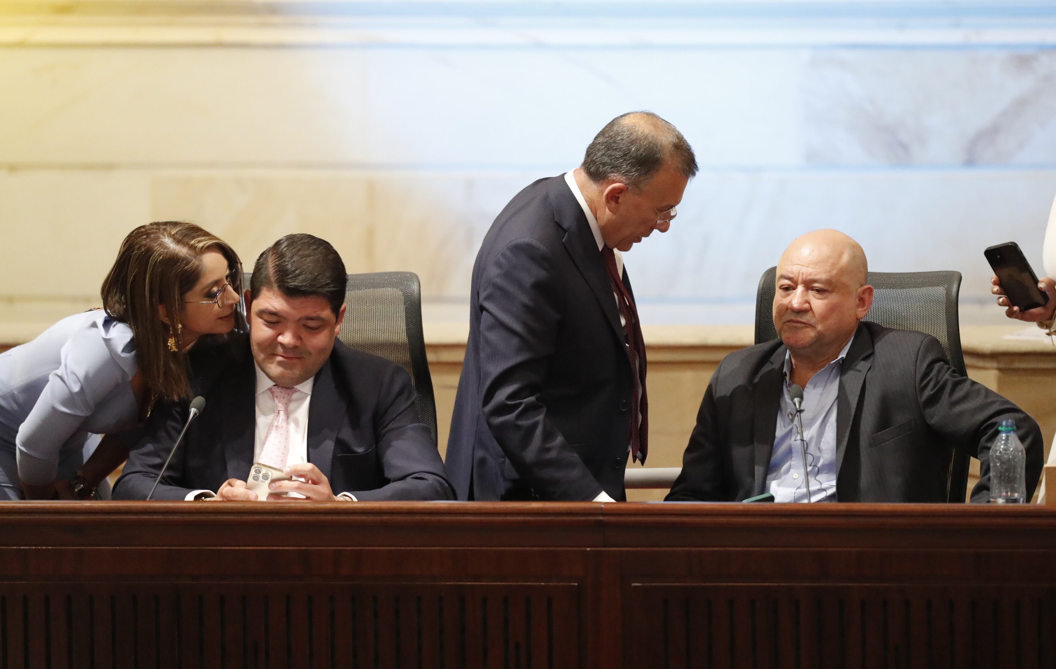Julian Gallo en la instalación del Congreso con Roy Barreras