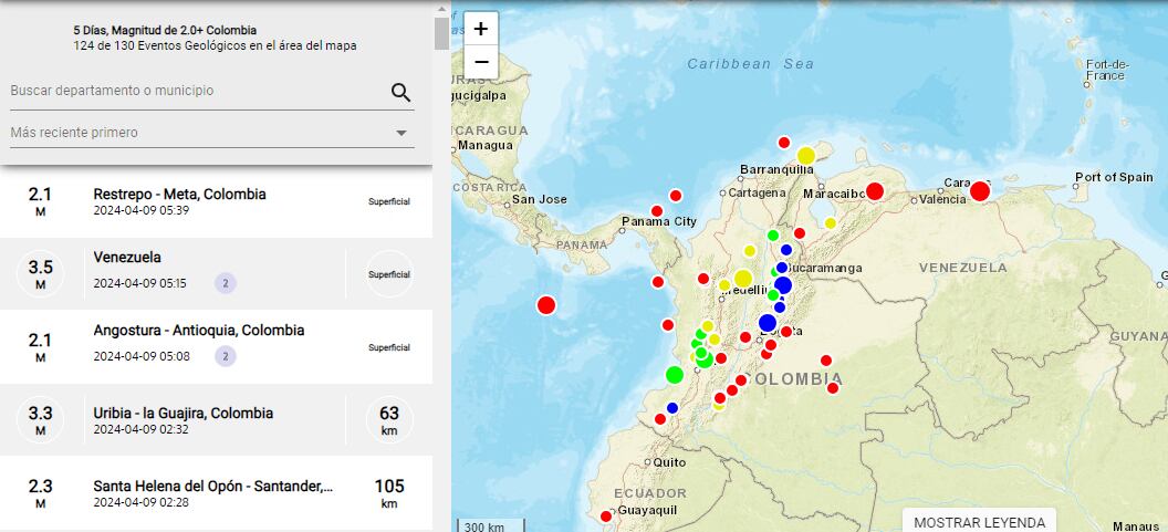 El SGC registra en tiempo real la actividad sísmica en el territorio colombiano.