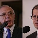 El ministro de Defensa, Iván Velásquez y el fiscal general, Francisco Barbosa.