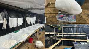 Laboratorio de cocaína hallado en Sonsón, Antioquia.