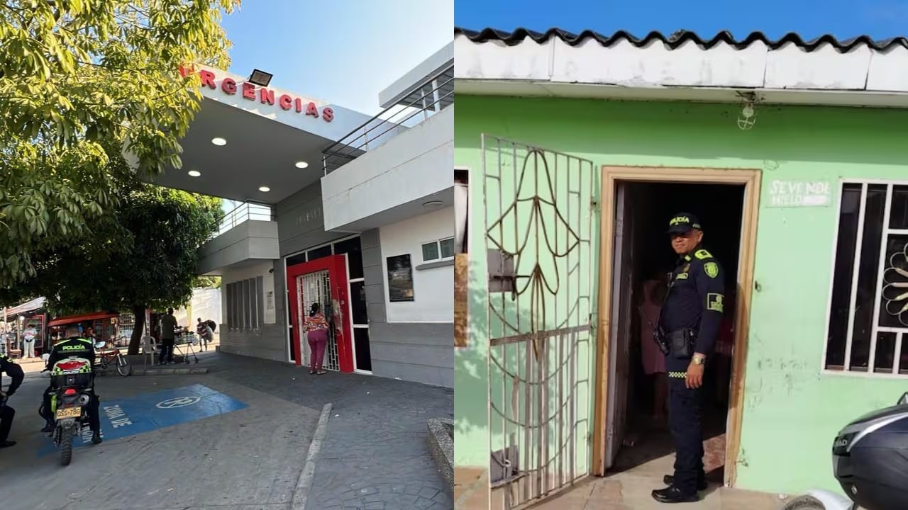 Hospital al que fue llevado el sujeto y la casa en la que ocurrió todo.