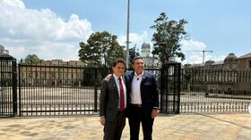 Mauricio Lizcano presentó a su fórmula que será Luis Carlos Reyes.