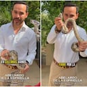 Abelardo De La Espriella, presidente electo de los colombianos, tras encontrar una serpiente en el patio de su casa, en Barranquilla