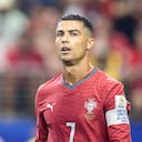 DALLAS, UNITED STATES - 2026/07/06: Cristiano Ronaldo of Portugal seen during FIFA World Cup 2026 football match between Portugal and Spain at AT&T Stadium Stadium (Dallas). Final score; Portugal 0:1 Spain. (Photo by Grzegorz Wajda/SOPA Images/LightRocket via Getty Images)