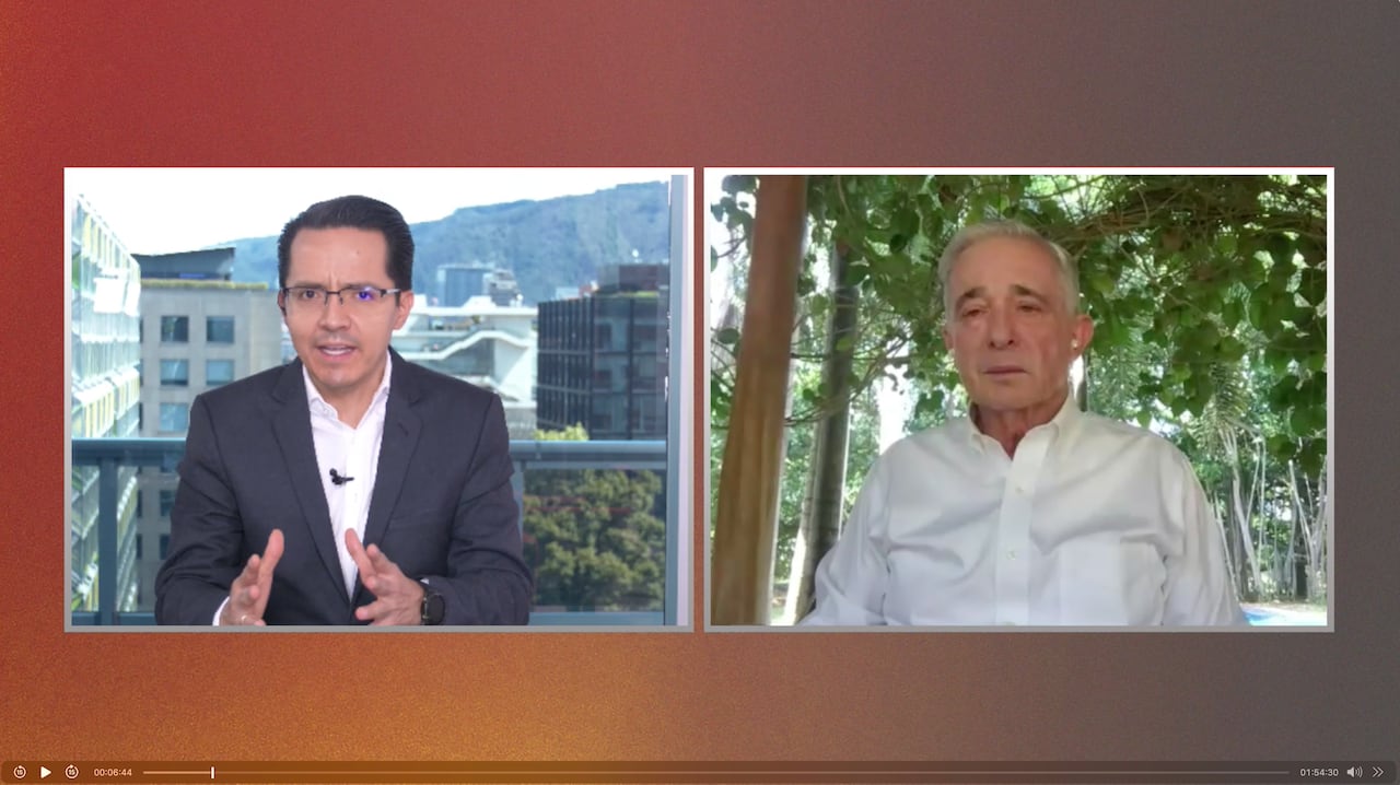 Yesid Lancheros y Álvaro Uribe.