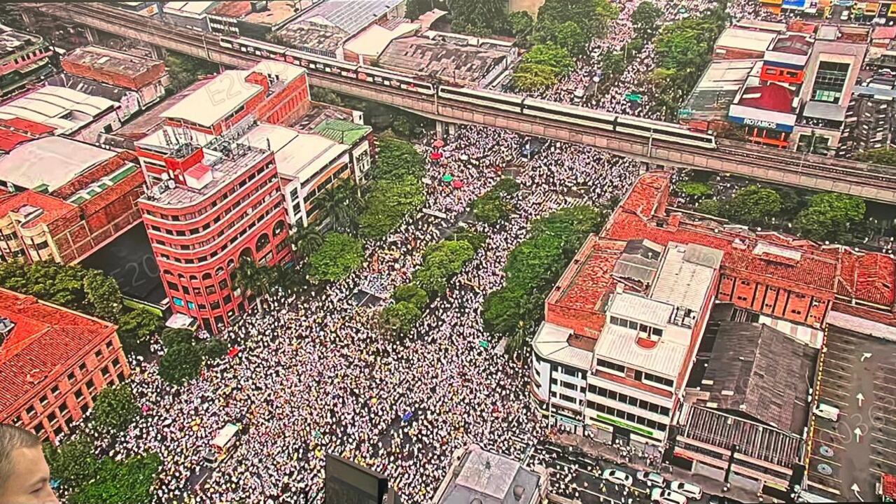 Marchas contra el gobierno Petro en Medellín