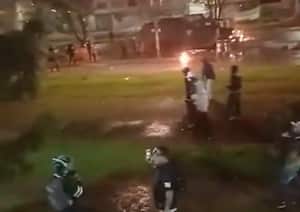 Manifestaciones en Bogotá dejaron a un policía gravemente herido