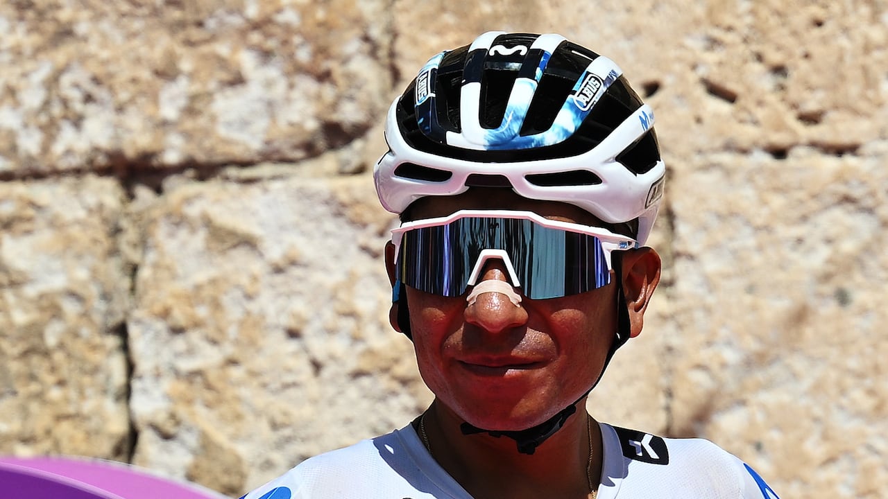 Nairo Quintana con el Movistar Team en la Vuelta a Burgos.