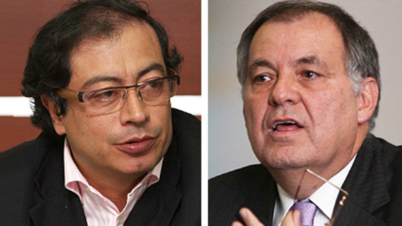 Izquierda, Gustavo Petro; derecha, Alejandro Ordóñez.