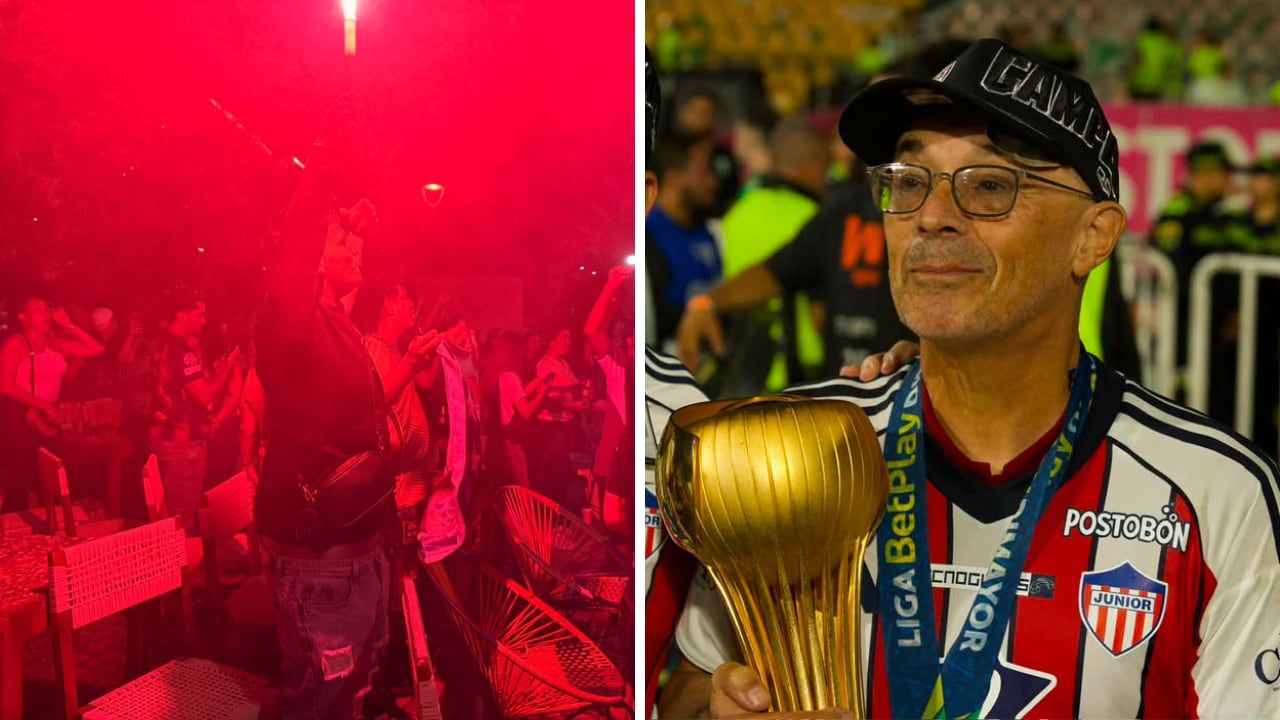 La celebración en Barranquilla por la estrella 12 de Junior contra Nacional.