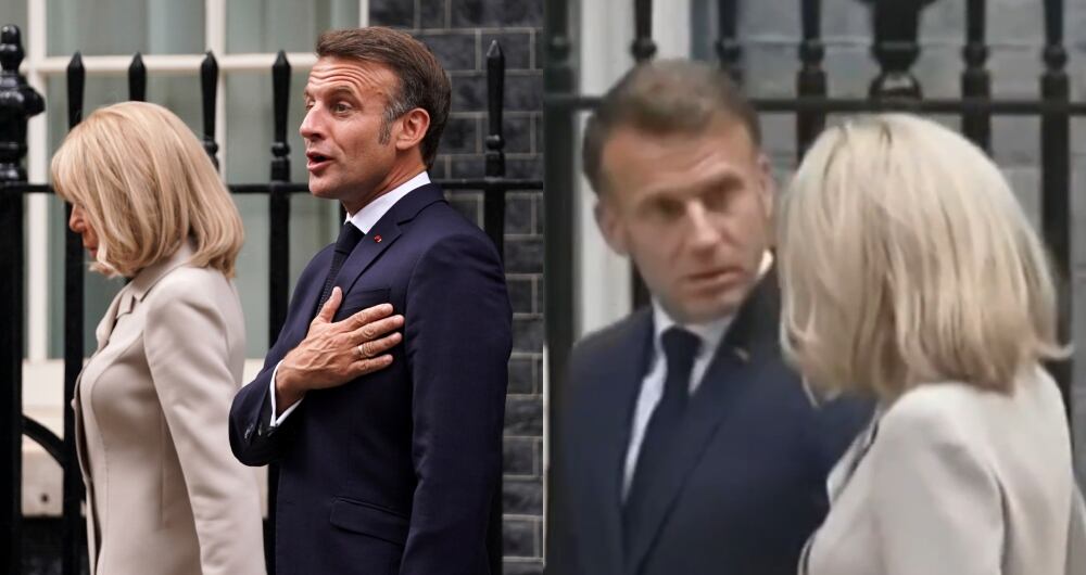 Emmanuel Macron y su esposa, Brigitte