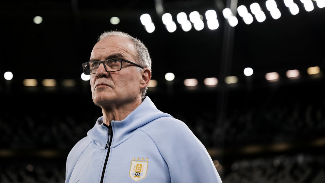 Marcelo Bielsa, entrenador de la Selección de Uruguay.