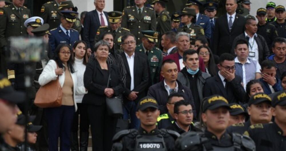 Despedida de policía asesinado en Caquetá.