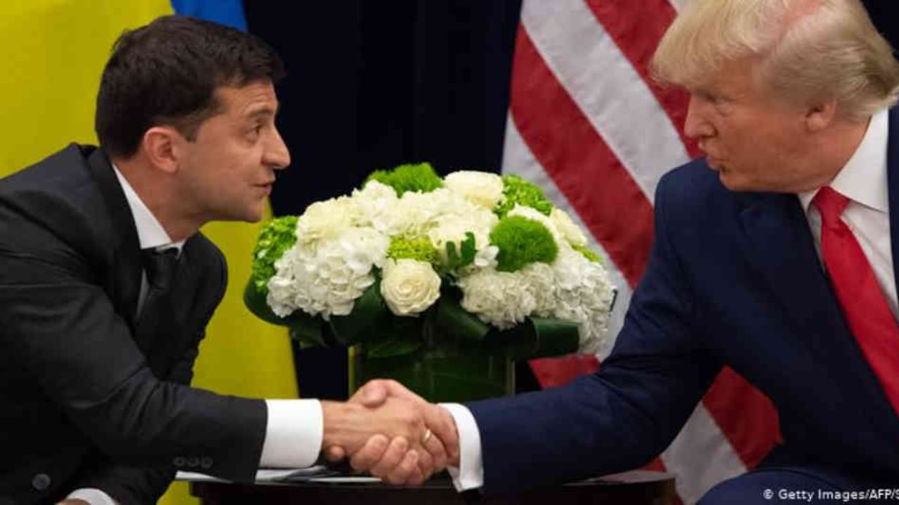 El presidente ucraniano junto a su homólogo estadounidense.