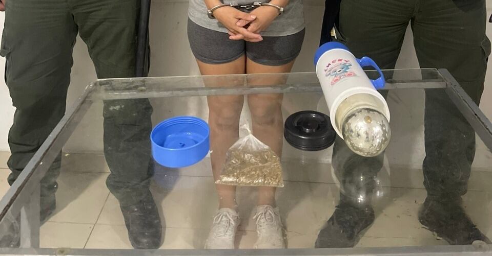 La marihuana estaba dentro del termo lleno de café.