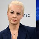 Yulia Navalnaya y Vladimir Putin.