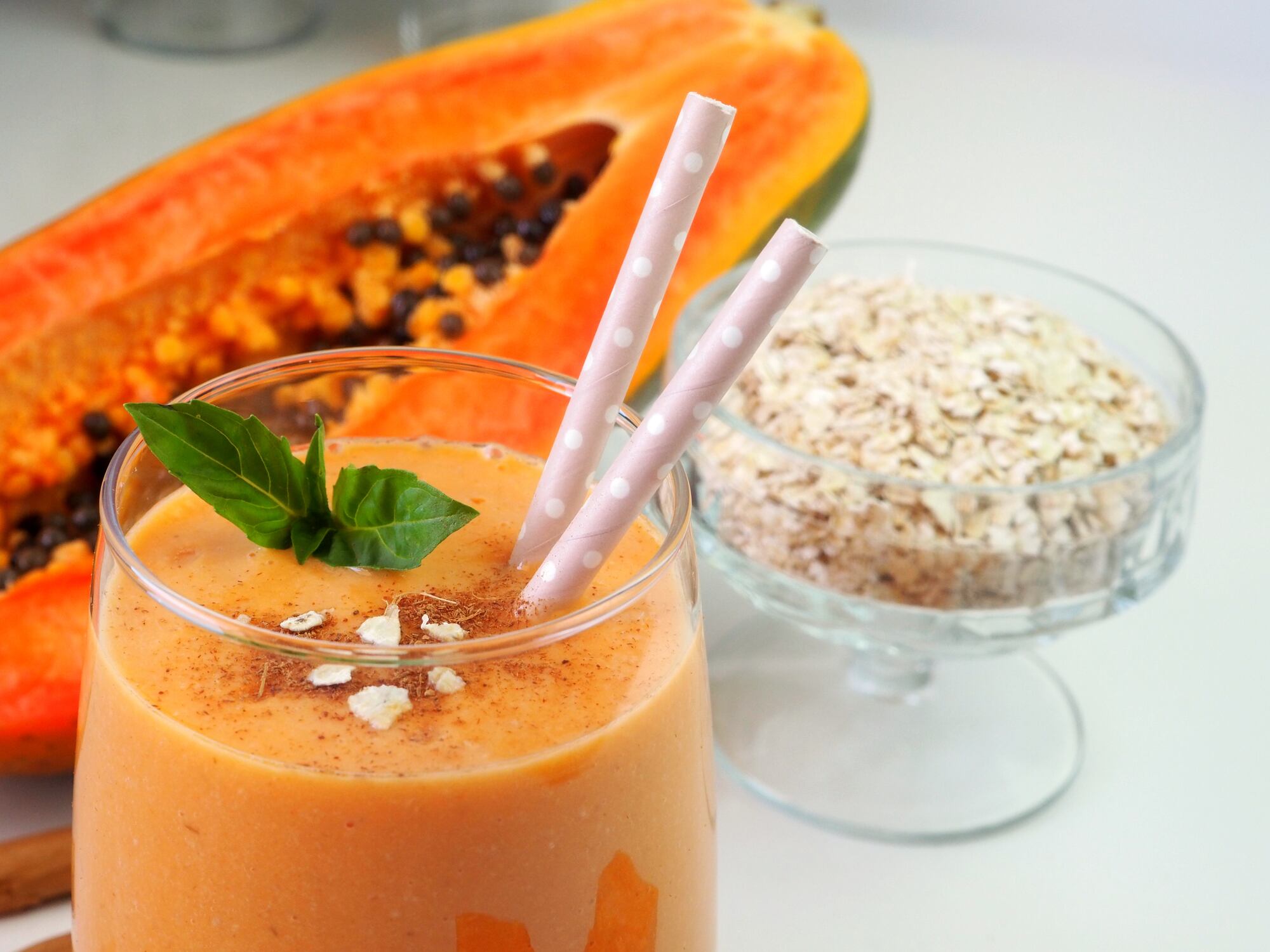 Papaya y avena