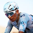 YUNQUERA, SPAIN - AUGUST 22: Nairo Quintana of Colombia and Team Movistar crosses the finish line during the La Vuelta - 79th Tour of Spain 2024, Stage 6 a 185.5km stage from Jerez de la Frontera to Yunquera / #UCIWT / on August 22, 2024 in Yunquera, Spain. (Photo by Tim de Waele/Getty Images)