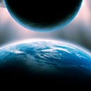 Ilustración creada con IA de un objeto colosal en el exterior de la Tierra