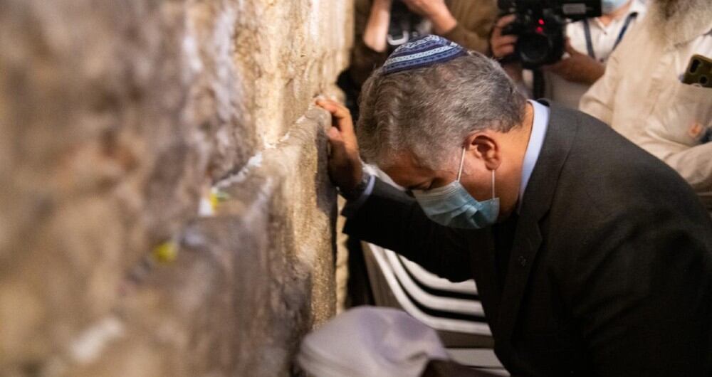Presidente Duque en el Muro de los Lamentos.