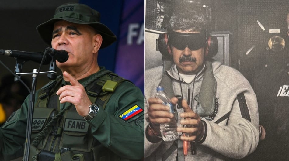 Vladimir Padrino y Nicolás Maduro