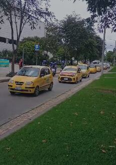 Paro de taxistas en Bogotá.