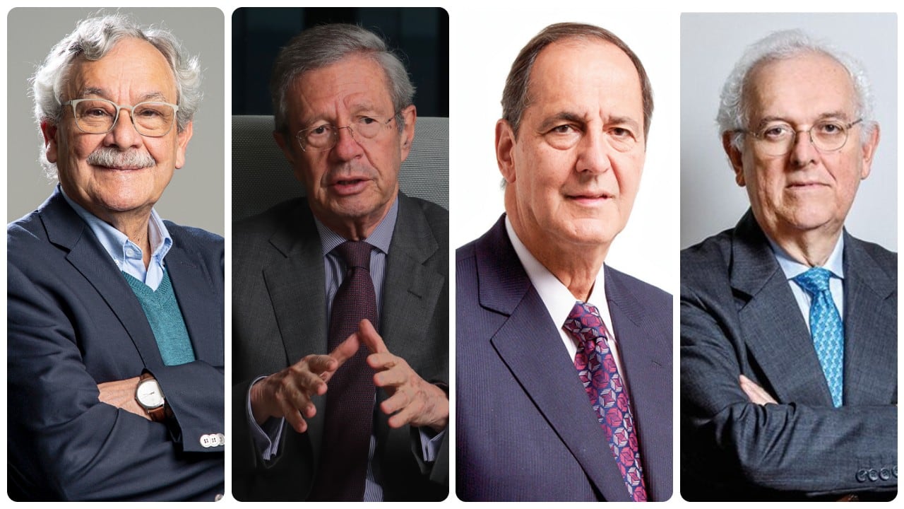 Eduardo Pizarro, Juan Carlos Esguerra, Juan Camilo Restrepo y José Antonio Ocampo.