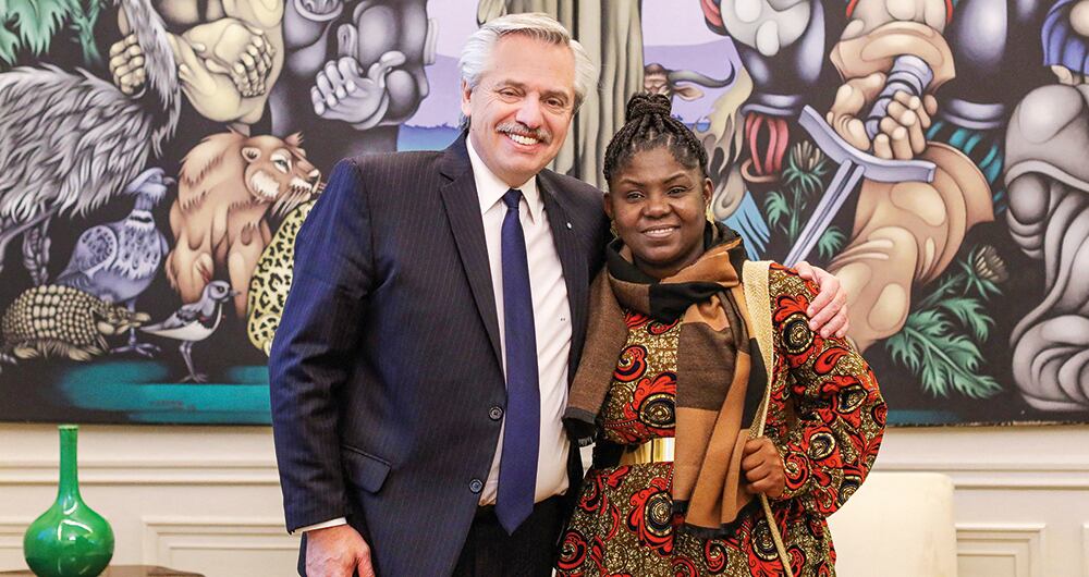 En Argentina, el recibimiento corrió por cuenta del presidente Alberto Fernández. 