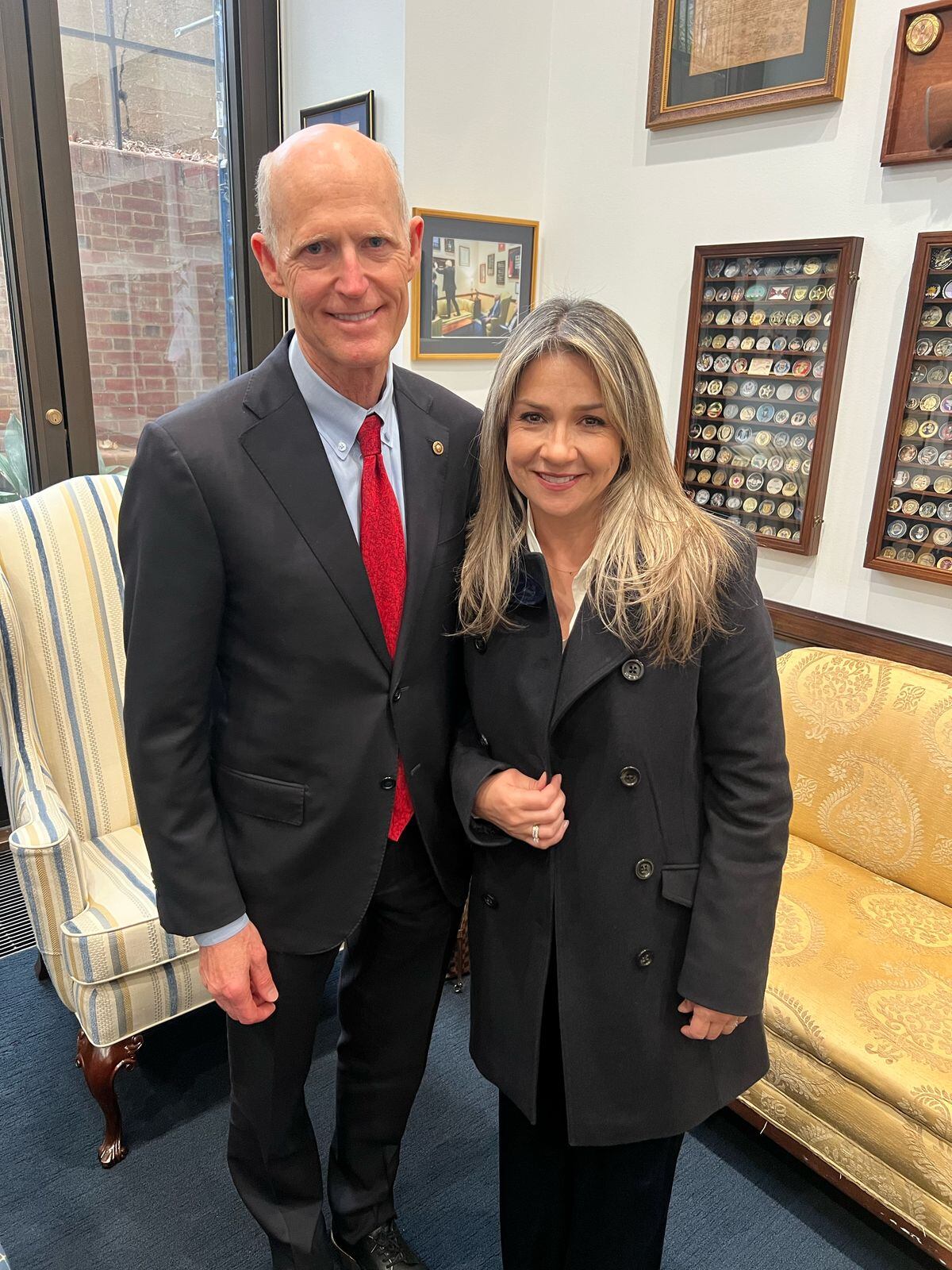 Marck Green, presidente y director del Wilson Center, y Vicky Dávila.
