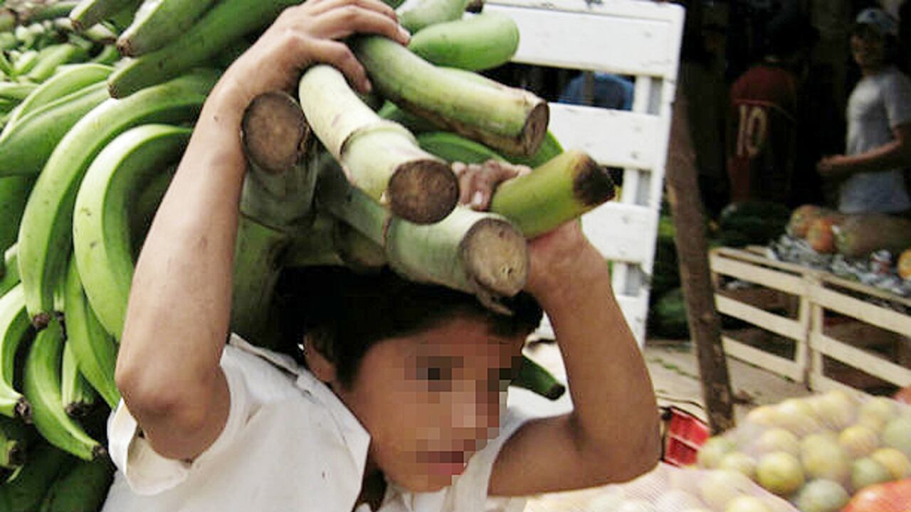 La tasa colombiana de trabajo infantil es de 15,4%
