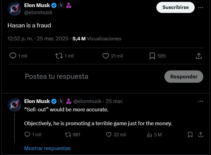 Las declaraciones de Musk avivaron la polémica, con jugadores divididos entre el apoyo y la crítica.