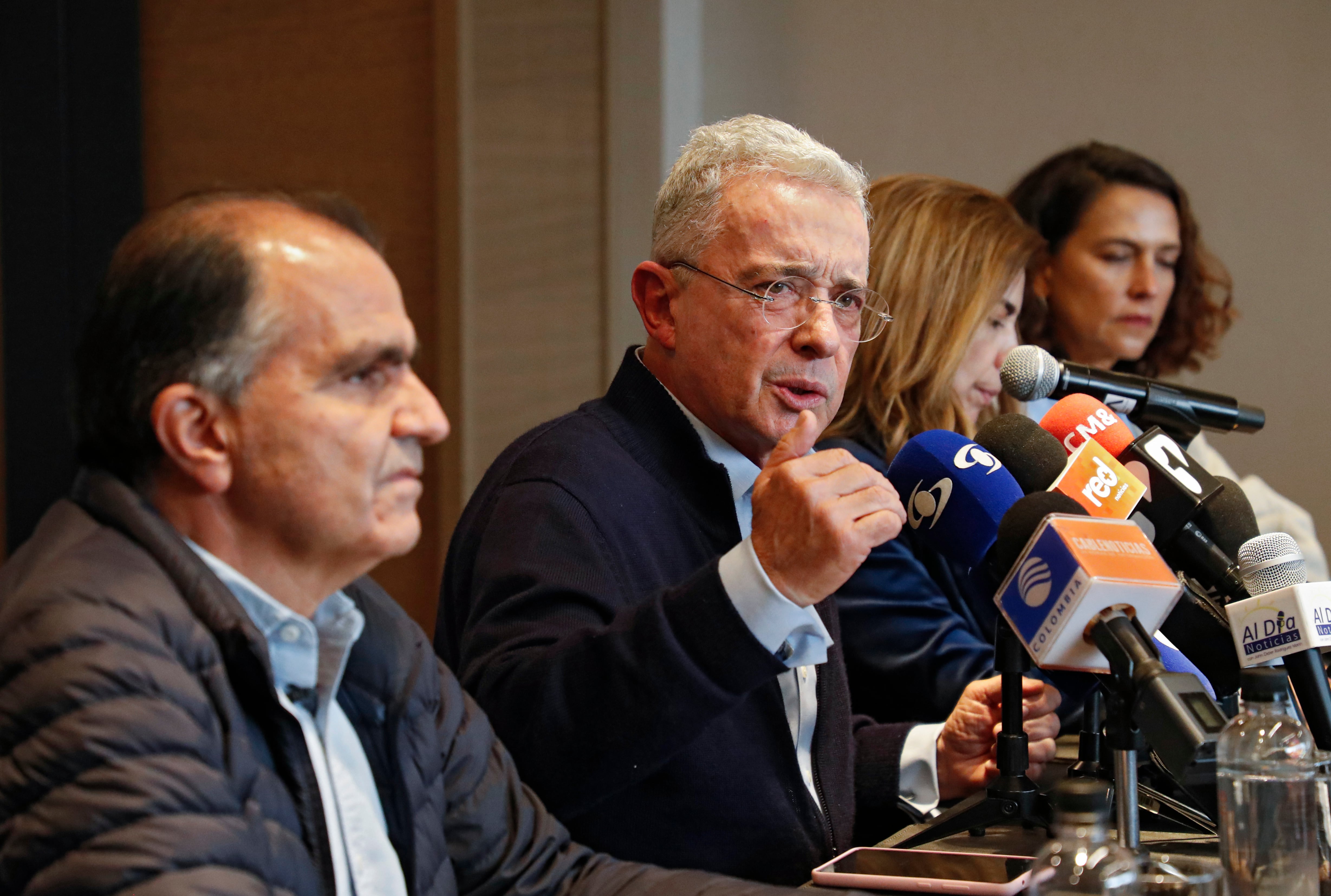 Rueda de prensa en el hotel Hyatt del expresidente Álvaro Uribe Vélez 
Bogota feb 14 del 2022
Foto Guillermo Torres Reina / Semana