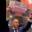 Gilad Erdan protagonizo el hecho durante el discurso del presidente iraní ante la ONU.