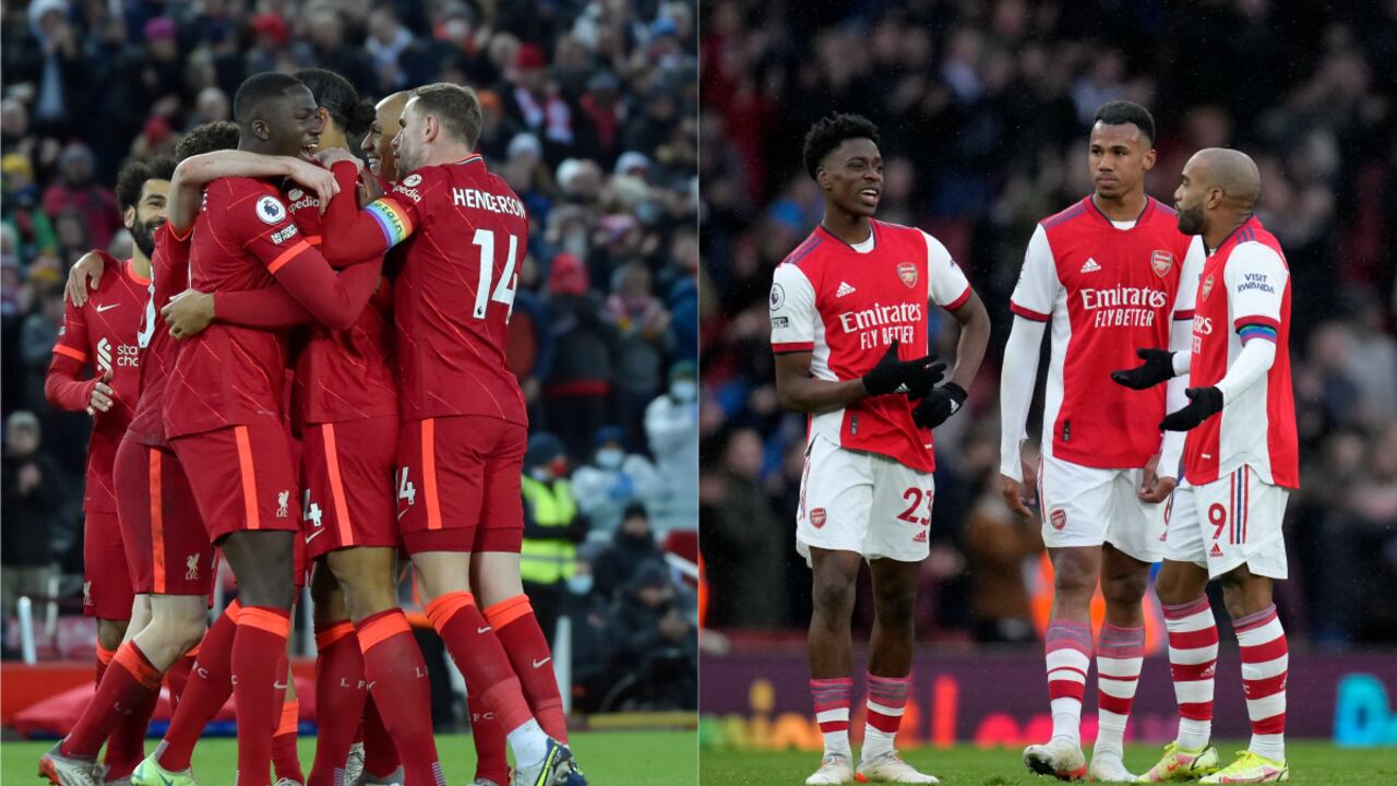 Liverpool y Arsenal en la Premier League. Foto: AP/Rui Vieira/Kirsty Wigglesworth