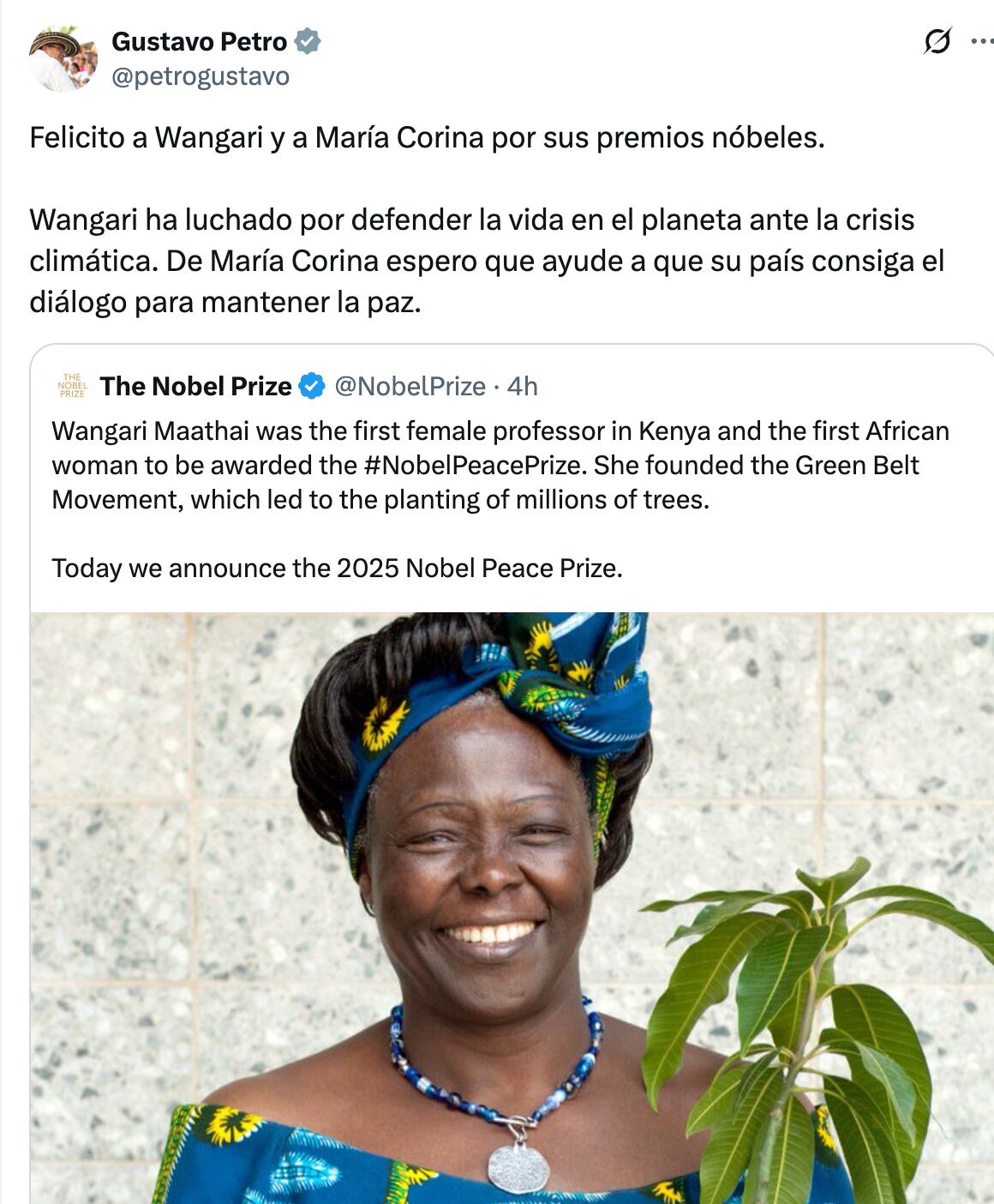 El mandatario comenta una publicación de la institución en Noruega y habla de una mujer que murió en el 2011