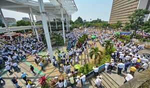 Más de 8 mil personas salieron a marchar en Cali contra las políticas del gobierno Petro.