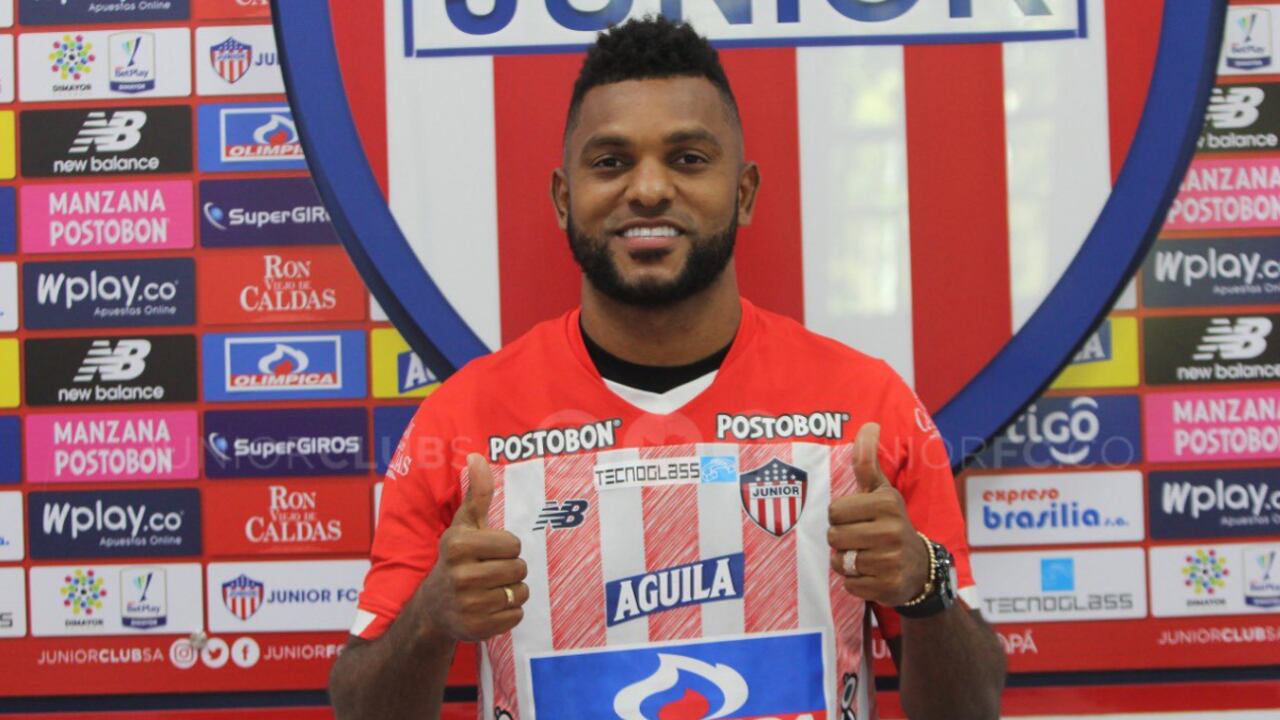 Miguel Ángel Borja, jugador del Junior de Barranquilla. Foto: Twitter oficial - @JuniorClubSA