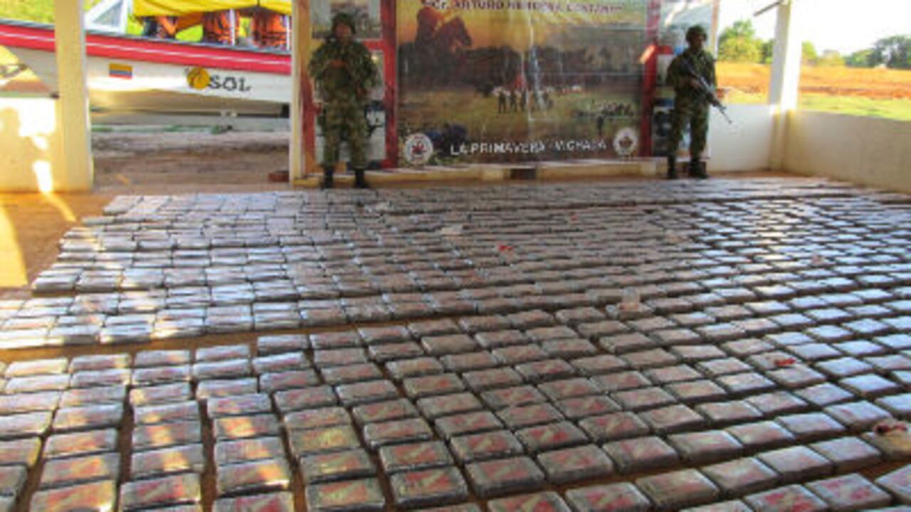 El cargamento fue descubierto en un yate sobre el río Meta.