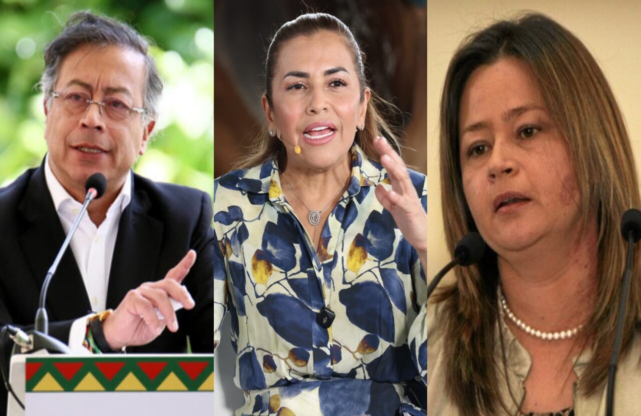 De izquierda a derecha: Gustavo Petro, Rafaela Cortés y María Fernanda Rojas.