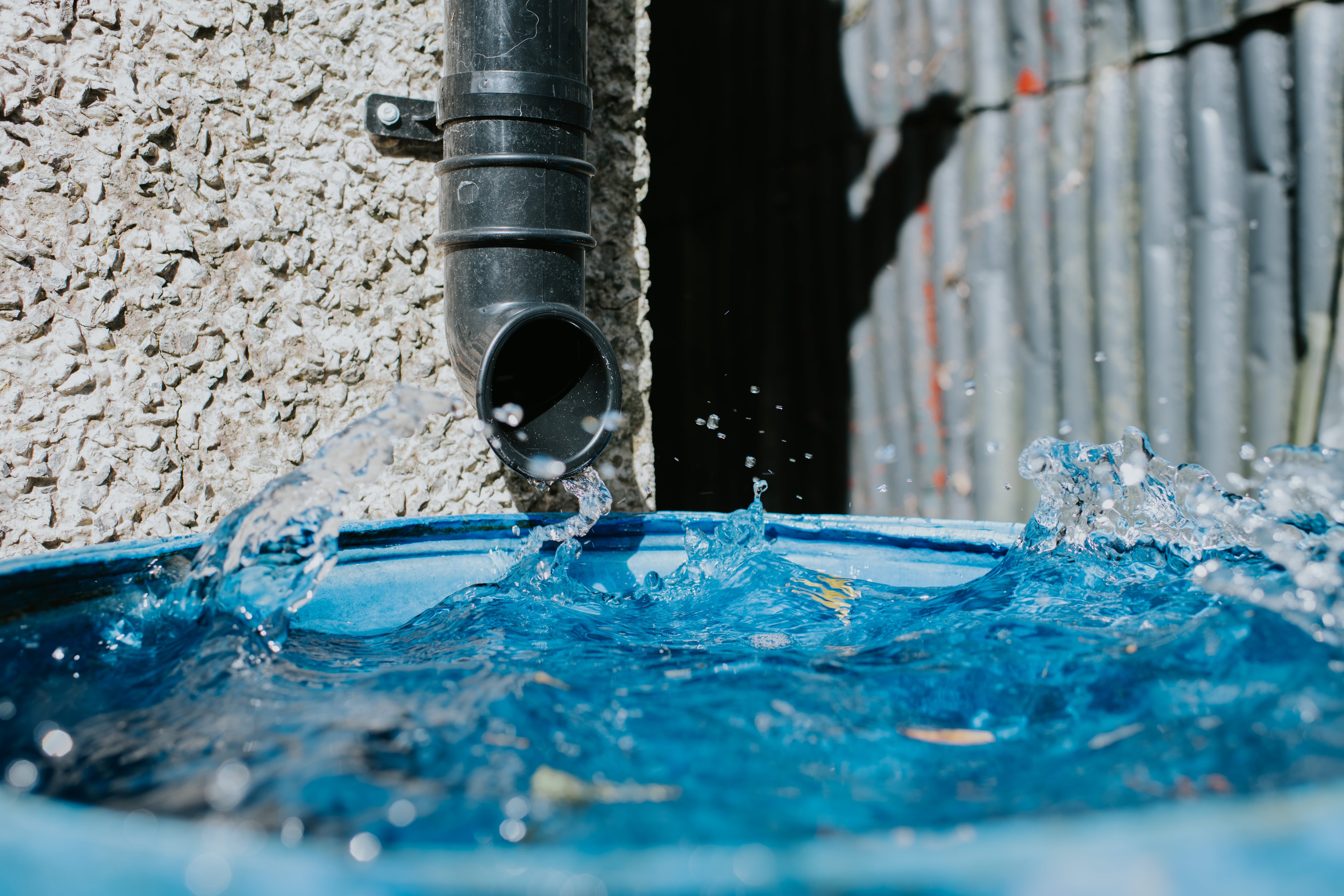 El balde se encontraba al interior del baño cuando todo ocurrió.