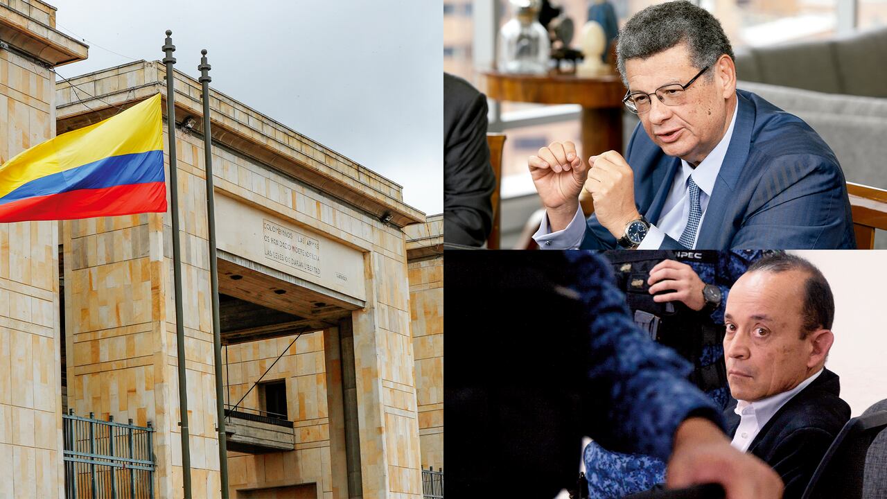 Santiago Uribe Vélez y su defensa Jaime Granados.