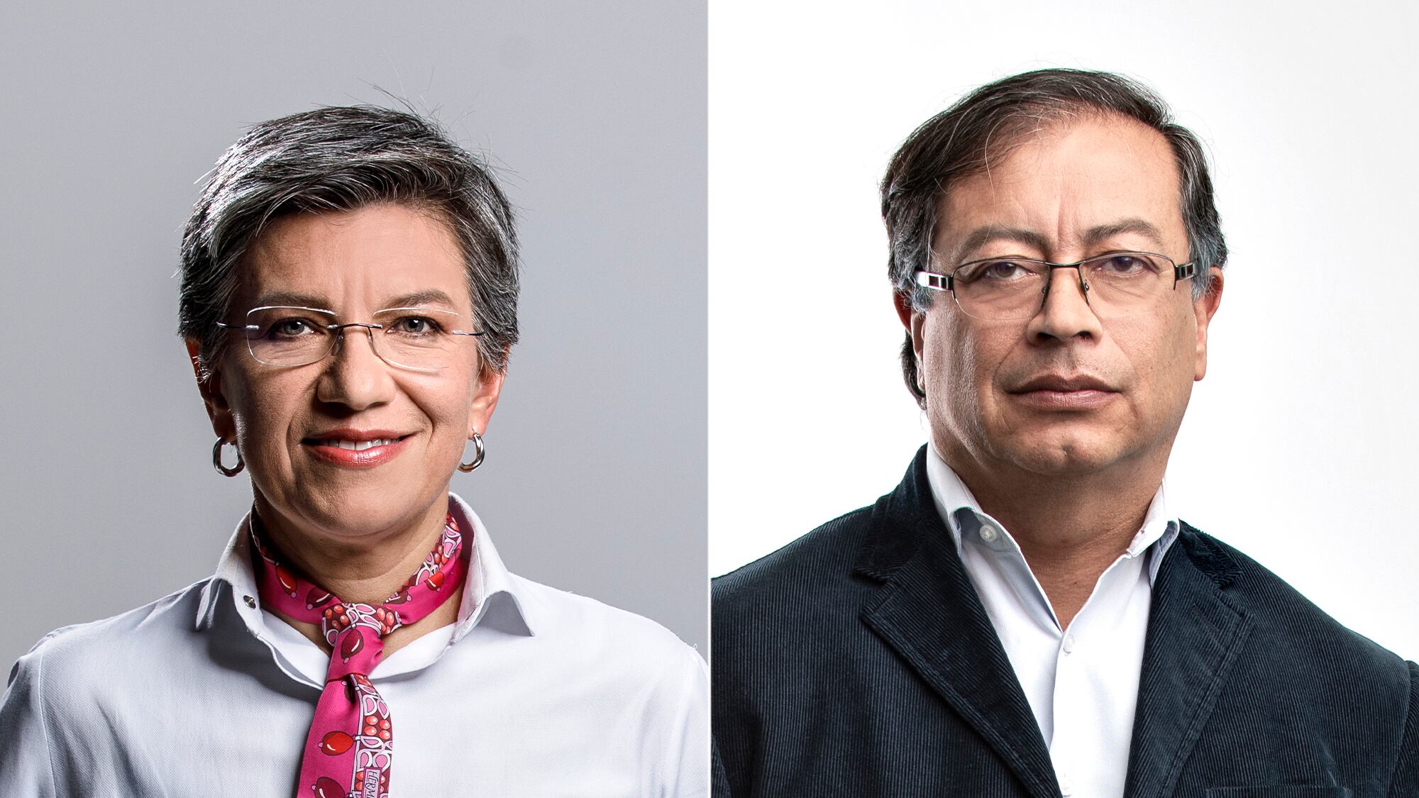 Claudia López y Gustavo Petro