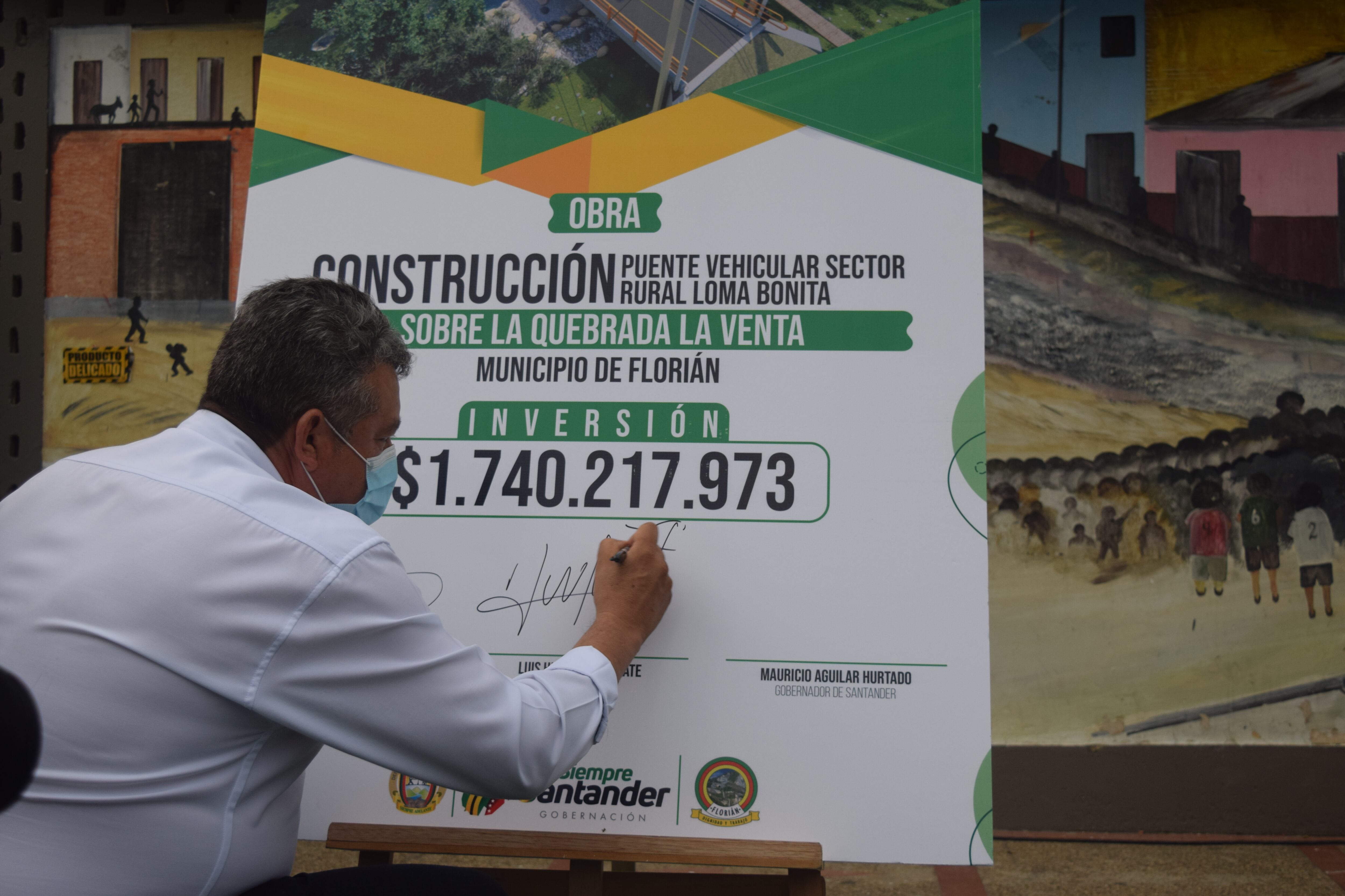Se anunció la construcción del puente vehicular en el sector rural de Loma Bonita, que tendrá una inversión superior a los 1.740 millones de pesos.